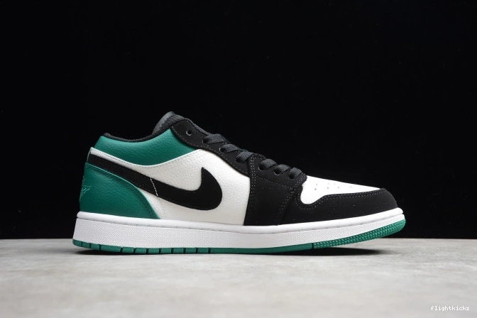 Mystic Low 1 Black Jordan White Air 553558-113 Green 0713